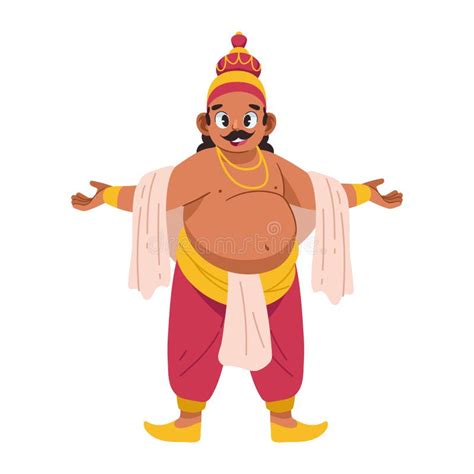 King Mahabali South Indian Character Stock Vector Illustration Of