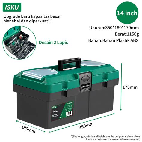 Isku Tool Box Besar Kotak Perkakas Abs Kapasitas Super