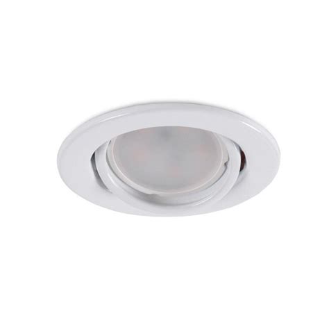 Aro Foco Downlight Circular Basculante Vepa Acero Mm Blanco