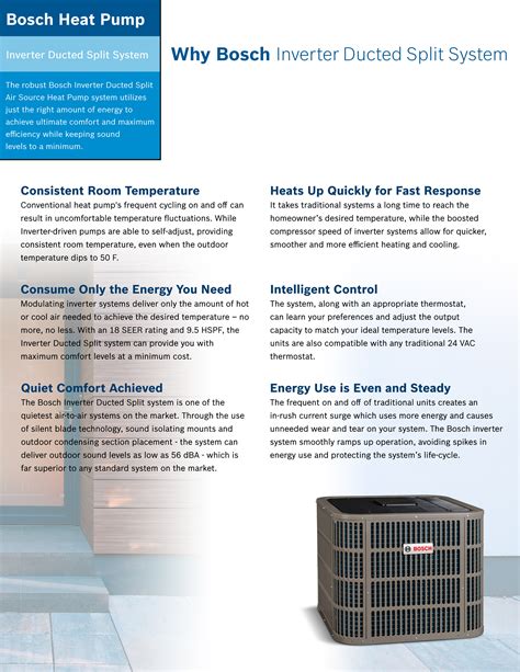 Bosch Bova Heat Pump Brochure