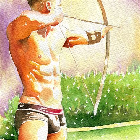 Print Of Original Art Work Watercolor Painting Gay Interest Etsy