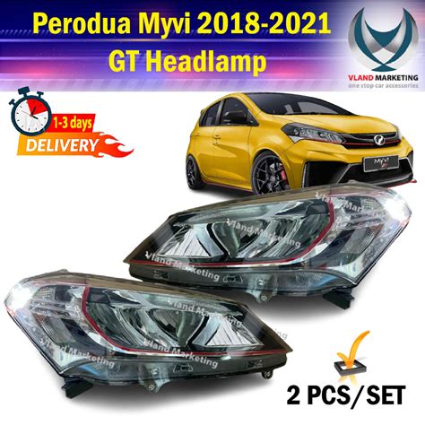 Perodua Myvi G Gt Headlamp Pcs Set Shopee Malaysia