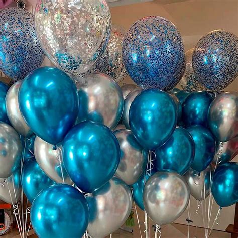 Balões Azuis e Prata Simple birthday decorations Blue party