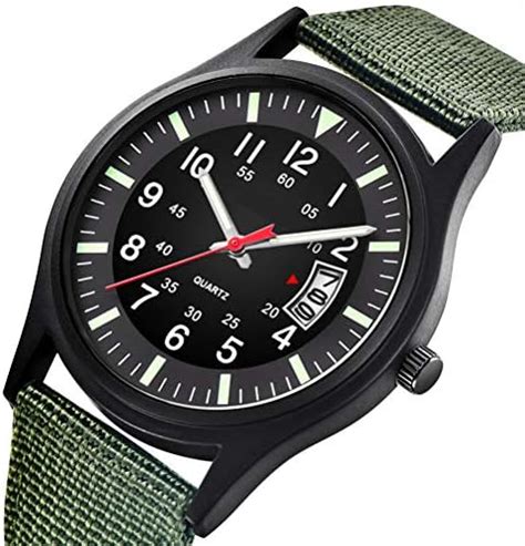 Macabolo Hommes Armée Tactique Champ Sport Analogique Montres De