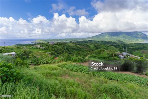 Beautiful View From Naidi Hills Ivatan Island Philippines Stock Photo