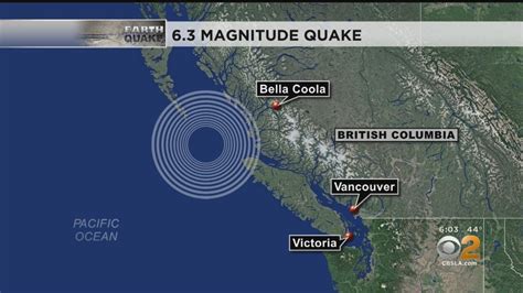 Earthquake Map Of British Columbia United States Map