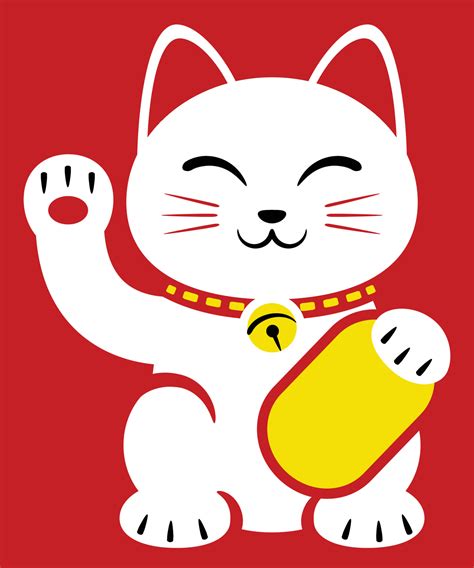 Illustration of Lucky Cat in Red Background 21057022 Vector Art at Vecteezy