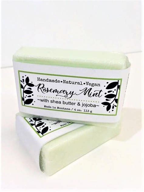 Rosemary Mint Soap Oz Bar Hand And Body Soap Fresh Rosemary With