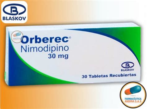 Nimodipino Mg Caja X Tabletas Orberec Blaskov