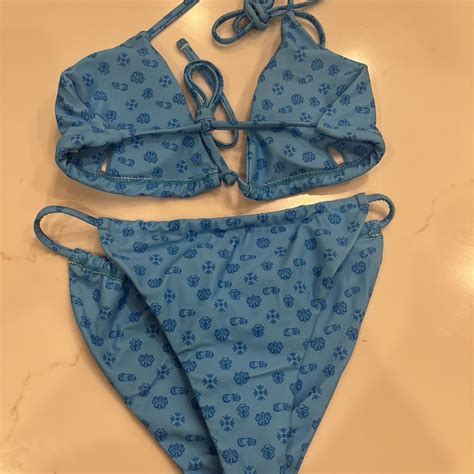 Blue Chrome Hearts Bikini Size S And M Doesnt Depop