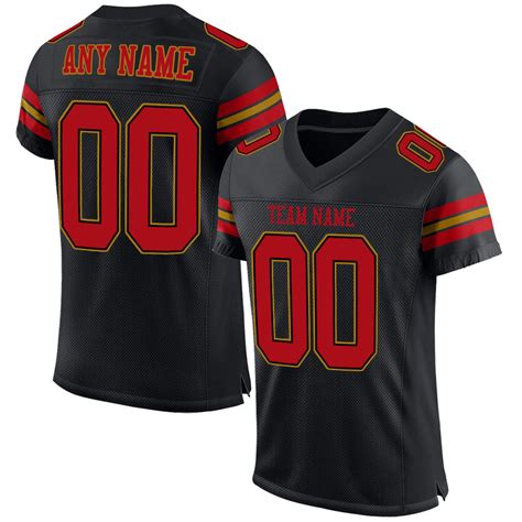 Custom Black Football Jerseys For Menandwomenandyouth Fiitg