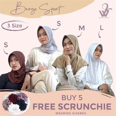 Jual Jilbab Sport Volly Instan Sml Bergo Sport Bergo Hamidah Hijab Instant Jumbo Size