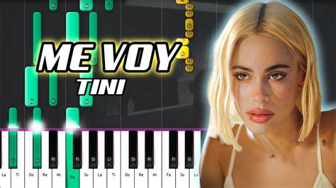 Tini Me Voy Piano Tutorial Piano F Cil Con Notas Youtube