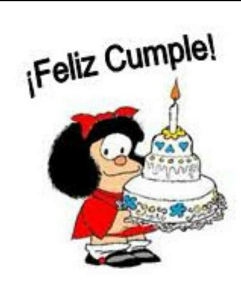 A Cartoon Character Holding A Birthday Cake With The Words Feliz Cumple