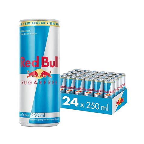 Energético Sem Açúcar Red Bull Energy Drink Sugarfree 250 ml 24