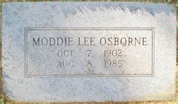 Moddie Lee Osborne 1902 1985 Mémorial Find a Grave