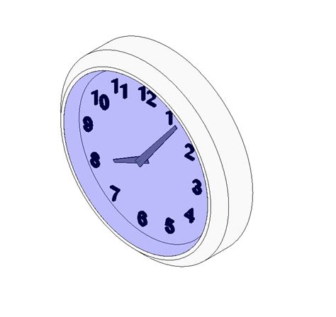 Wall Clock D Cad Models Cadblocksfree Thousands Of Free Cad Blocks