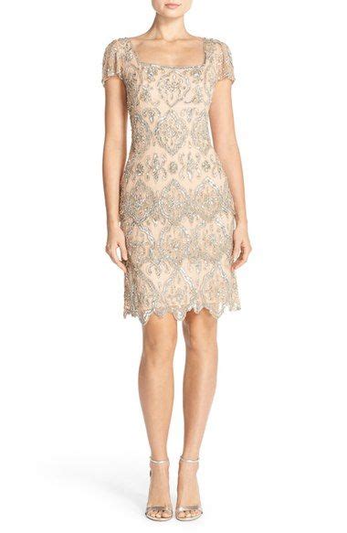 Pisarro Nights Beaded Mesh Sheath Dress Nordstrom Mesh Cocktail