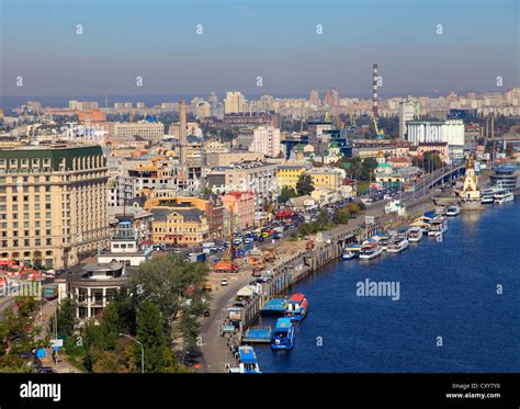 Ukraine, Kiev, Kyiv, Dnipro River, Podil district Stock Photo: 51000740 - Alamy