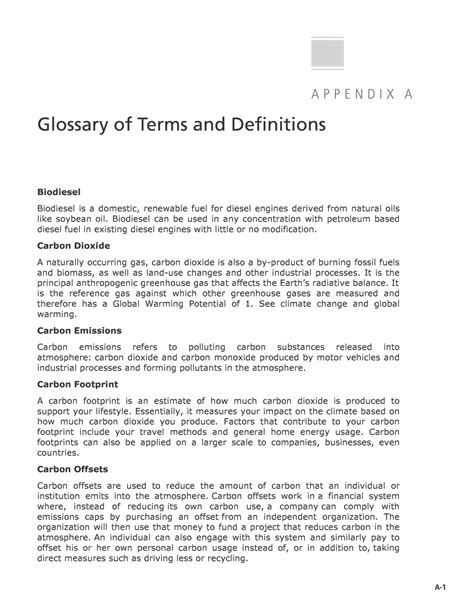 Appendix A Glossary Of Terms And Definitions Guidebook For