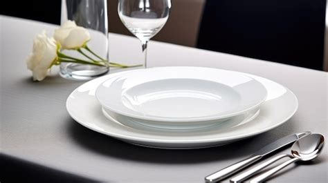 Premium AI Image | Elegant White Dinnerware Set