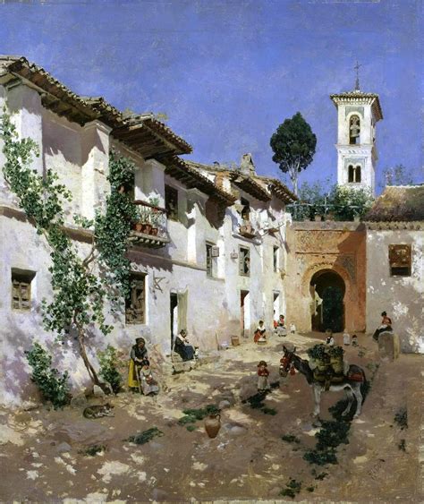 Martin Rico Y Ortega Hermitage Museum ГЭ 8918 Courtyard In Spain