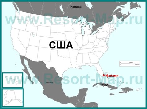 Майами на карте США