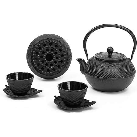 Amazon Piece Japanese Cast Iron Pot Tea Set Black W Trivet