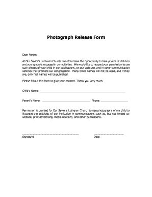 Fillable Online Photograph Release Form Amazon Web Services Fax Email