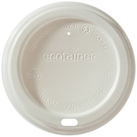 Compostable White Dome Hot Cup Sipper Lid Oz Oz Venueriver
