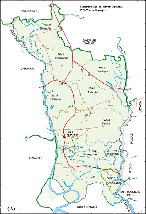 Sample Sites Of Savar A And Dhamrai Upazila B Download