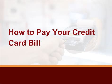 Ppt Tips For Paying Your Credit Card Bill Powerpoint Presentation