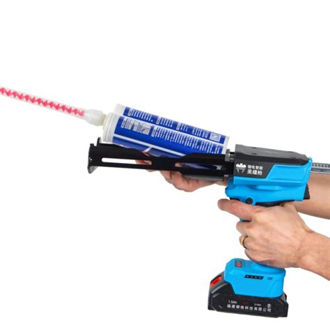 Adhesive Electric Caulking Gun 21v Battery Pack Cordless Two Component Epoxy Glue Cartridge