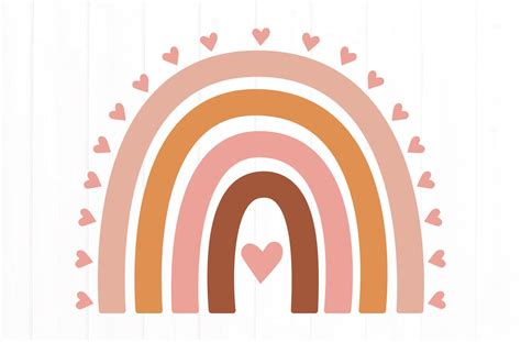 Boho Rainbow For Commercial Use Layered Svg Cut File Bohemian Rainbow