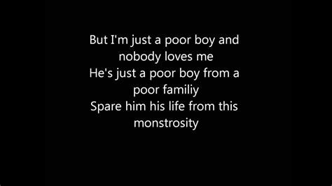 Queen Bohemian Rhapsody With Lyrics Youtube