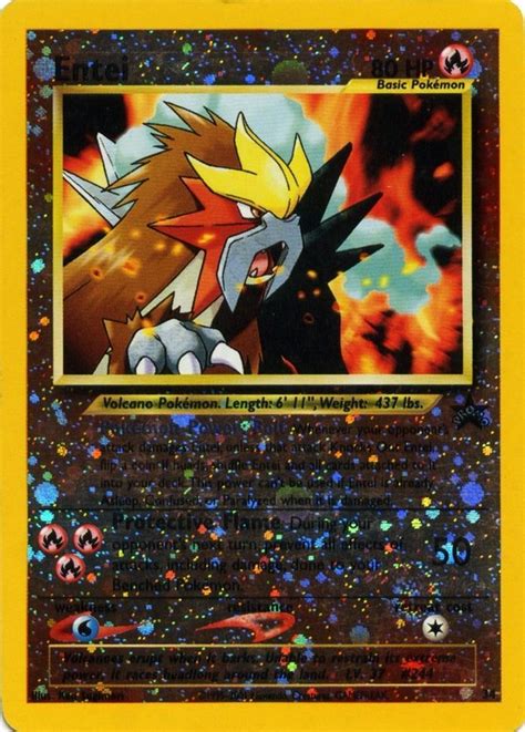 Entei Holo Pokemon Card Movie Black Star Promo 34 Sealed In Package