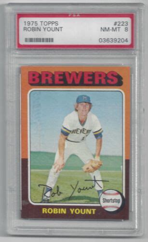 Topps Robin Yount Rookie Graded Psa Nm Mt Milwaukee