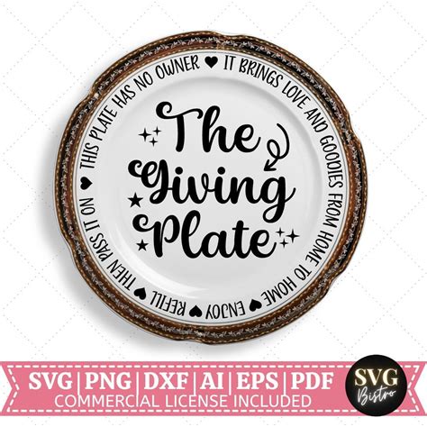 The Giving Plate Svg Thanksgiving Svg Christmas Svg Sharing Plate