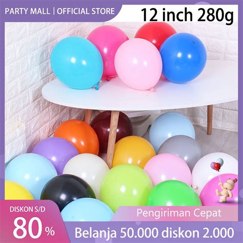 Jual Balon Latex Doff 12 Inch 280gr 100 Pcs Shopee Indonesia