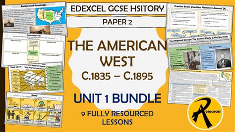 GCSE History American West Unit 1 Bundle Edexcel 9 Lessons