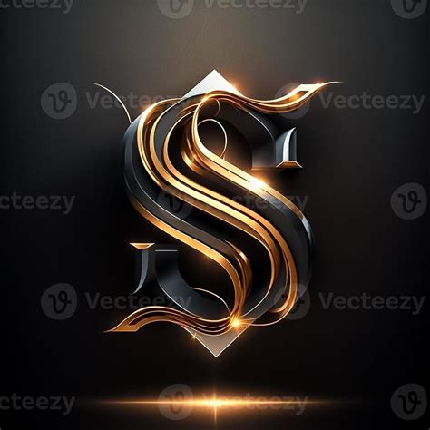 Logo For The Letter S With A Modern Classic Style 3d Alphabet On Black