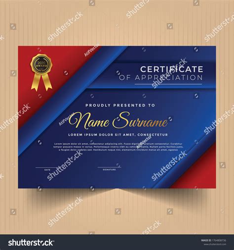 Abstract Certificate Diploma Design Template Geometric Stock Vector Royalty Free 1764808736