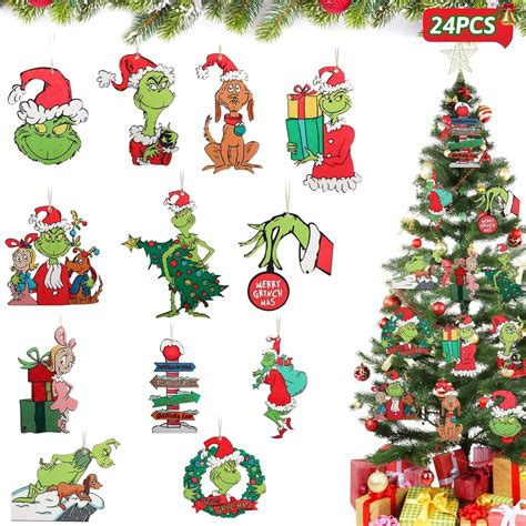 Pcs Grinchs Christmas Decorations Christmas Tree Ornaments Cute