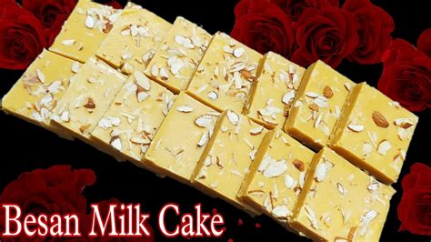 Besan Milk Cake Recipe Besan Milk Barfi Besan Barfi With Milk Powder