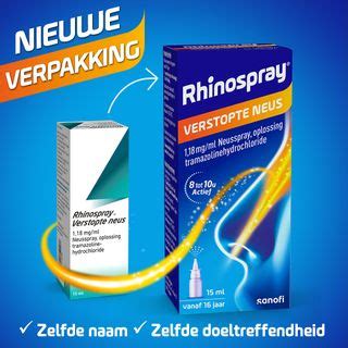 Rhinospray Verstopte Neus 1 18 Mg Ml Oplossing Neusspray 15 Ml Farmaline