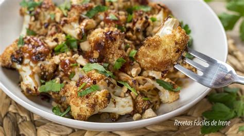 Coliflor Con Salsa Barbacoa Al Horno Recetas Fáciles De Irene