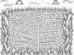 Corn Maze Coloring Sheet - Coloring Page