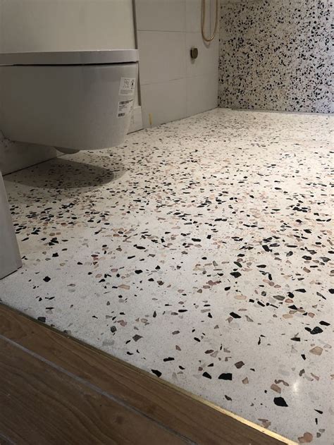 heated white terrazzo bathroom | Terrazzo, Terrazzo flooring, Bathroom ...