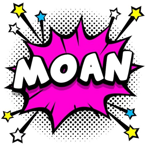 Moan Pop Art Comic Speech Bubbles Libro Efectos De Sonido Vector Premium