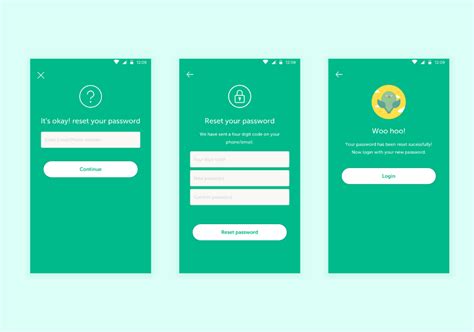 Forget Password Screen For App On Behance Reset Password Forgot